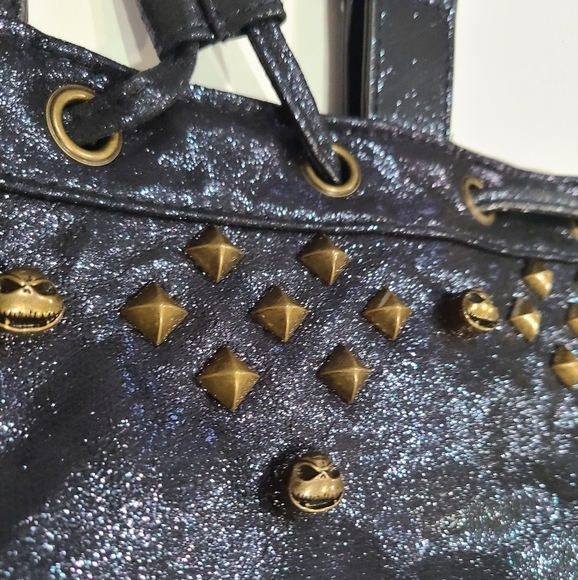 Disney Nightmare before Christmas Fashion blue Jack stud bucket Bag - Picture 3 of 7
